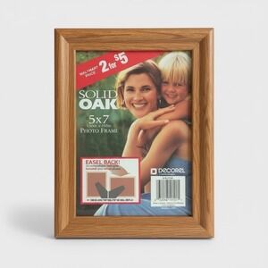 Decorel Vintage Solid Oak Wood Picture Frame 5x7 Natural Brown Classic Home